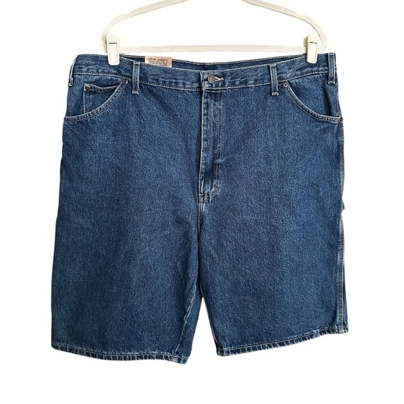 DICKIES Vintage Relaxed Fit Denim Carpenter Shorts Deadstock Work Wear Casual 42 - Picture 1 of 12